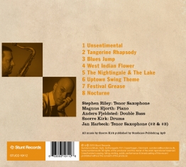 Snorre Kirk Quartet with Stephen Riley - TANGERINE RHAPSODY - Back Cover